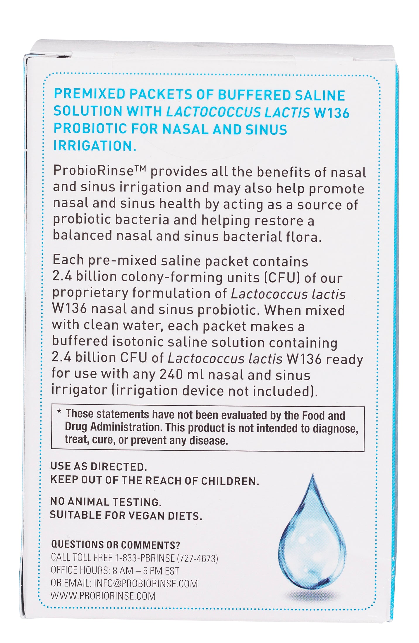 Probiorinse™  Nasal and Sinus Irrigation Solution with Probiotics - Probionase Therapies™ Inc. 